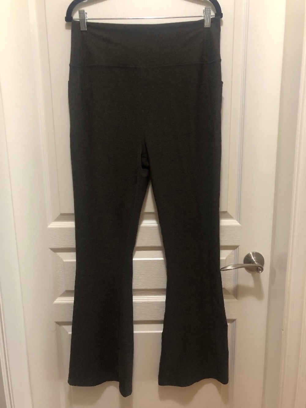 XXL yoga pant brown black stretch wide waistband